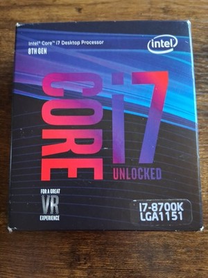 Intel Core i7 Desktop processor 8th Gen i7-8700k