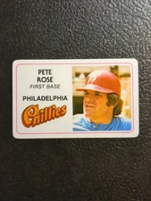 1981 Perma Graphics #5 Pete Rose Baseball Card Hard Plastic Card HOF Phillies 