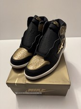 Size 11 - Air Jordan 1 Retro OG High Black Gold for sale online | eBay