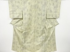 7401726: JAPANESE KIMONO / ANTIQUE HITOE KIMONO / SILK / HAND WOVEN TSUMUGI / AB