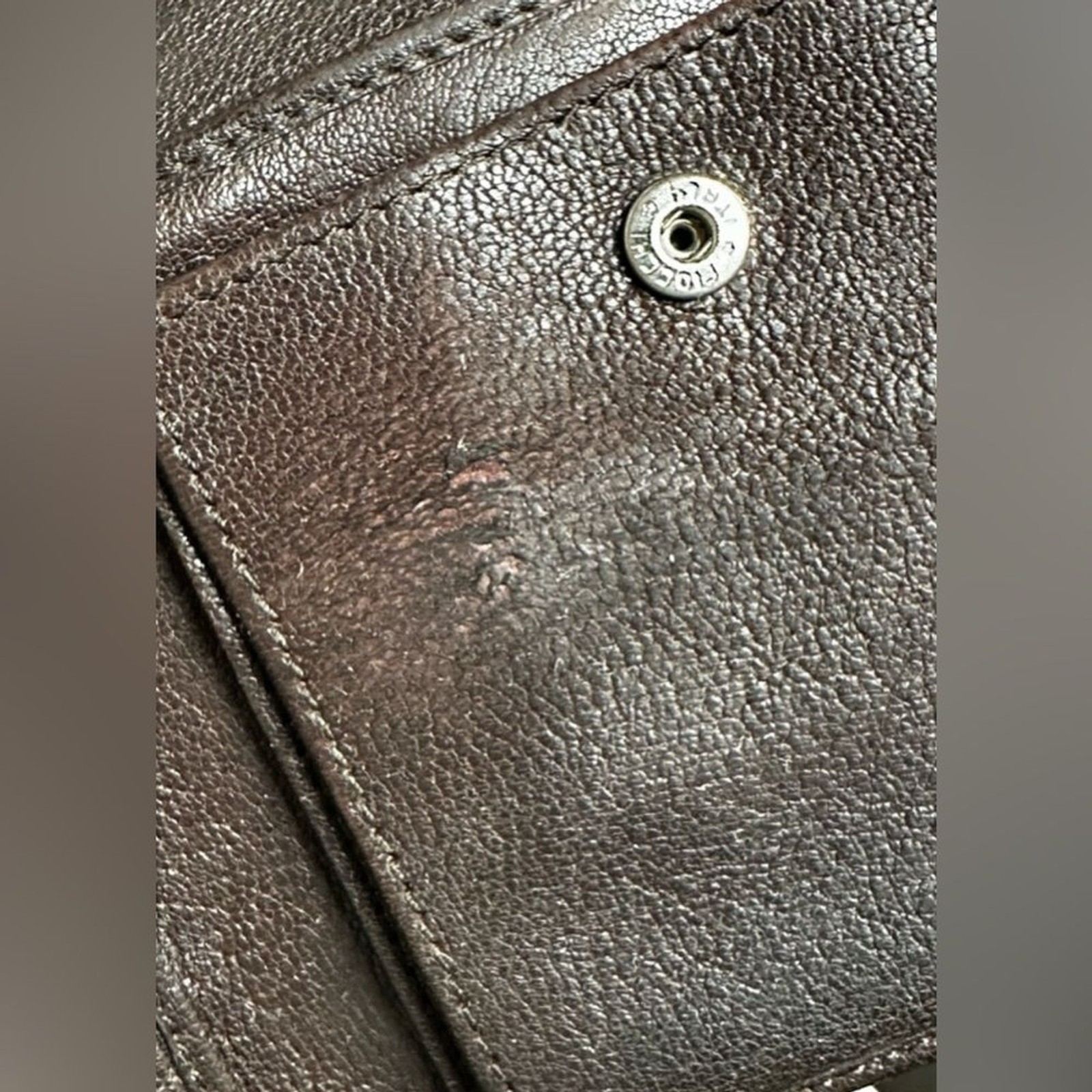 Bally RARE Switzerland Embossed Crest Leather Bifold Wallet – Dark Brown image 5