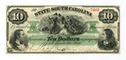 1866 Cr.04 $10 The State of SOUTH CAROLINA Note - Issued! — photo 1