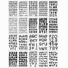 Reusable Letter Stencils for Painting on Wood, Plastic Alphabet Numbers Stencil