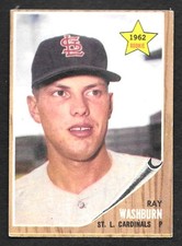 1962 Topps #19 Ray Washburn - VG