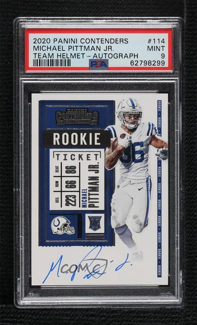 2020 Contenders RPS Variation /125 Michael Pittman Jr PSA 9 MINT Rookie Auto RC
