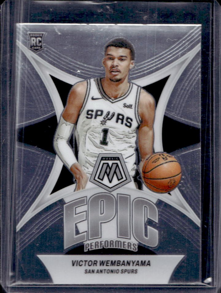 2023-24 Panini Mosaic Victor Wembanyama Epic Performers RC Rookie #12 Spurs