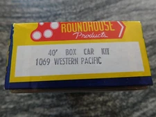 Roundhouse HO Scale Kit - 40' Box Car Kit #1069 Western Pacific