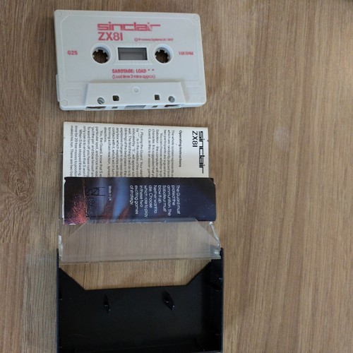 Sinclair ZX81 game Sabotage 16k RAM Rare - Afbeelding 3 van 4