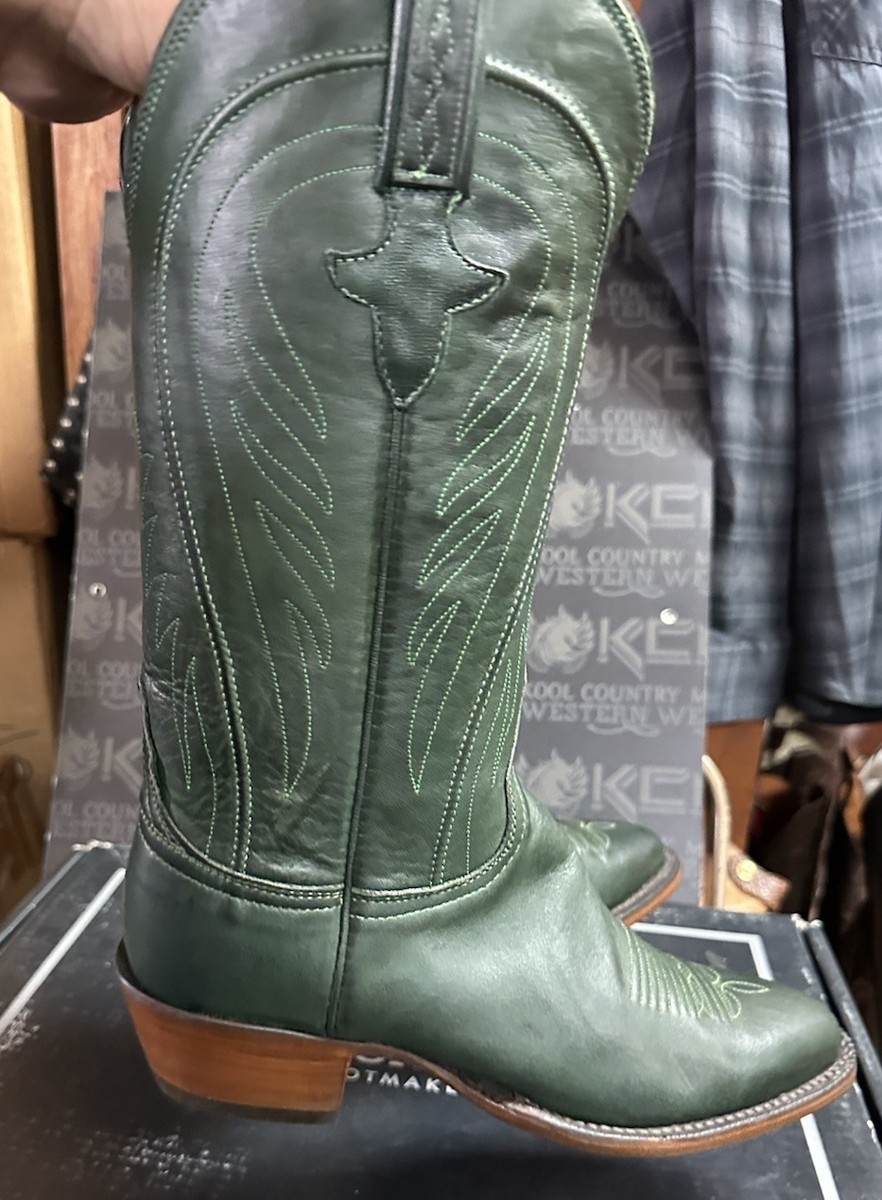 Lucchese BOOTS SIZE 8B OLIVE GREEN Women's Handmade BOOTS | eBay