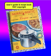 🔴  Mirro-Matic Pressure Pan Recipe cookbook VINTAGE 1940s instruction manual
