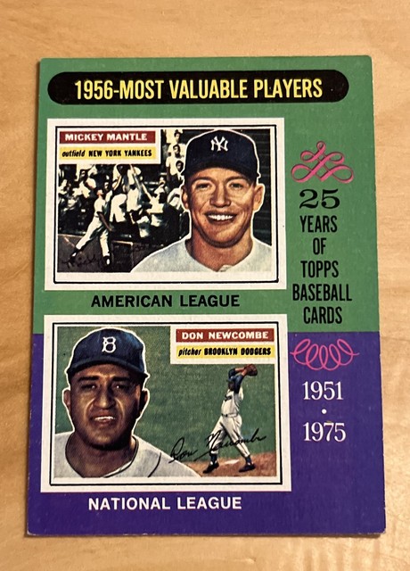1975 Topps - Most Valuable Players Mickey Mantle, Don Newcombe #194 VG-EX