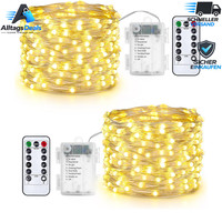 Weihnachtslichterkette 10M 100 Leds Warmweiß Mit Fernbedienung Timer