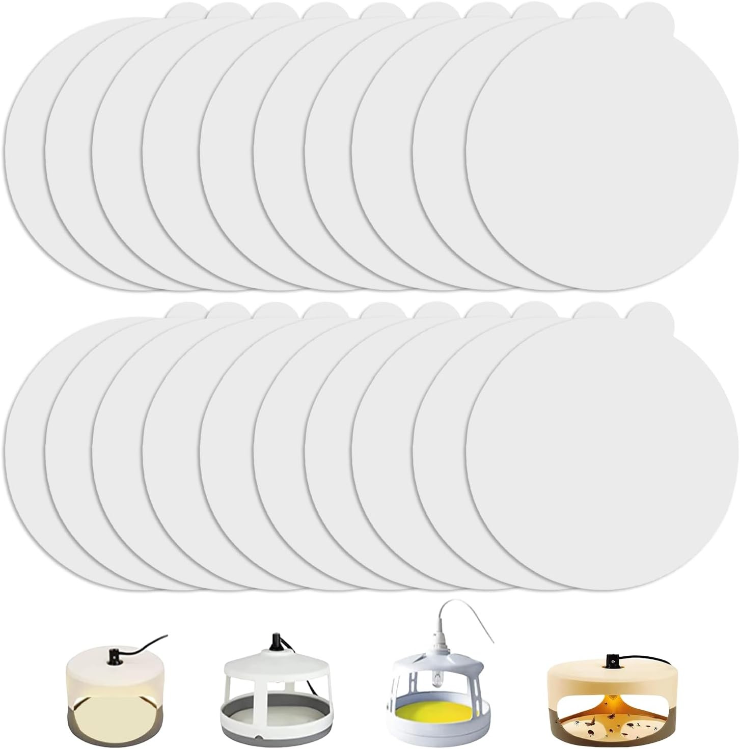20PCS Flea Trap Sticky Discs, 18cm/7.1"" Flea Traps Replacement Pads, Round Stic