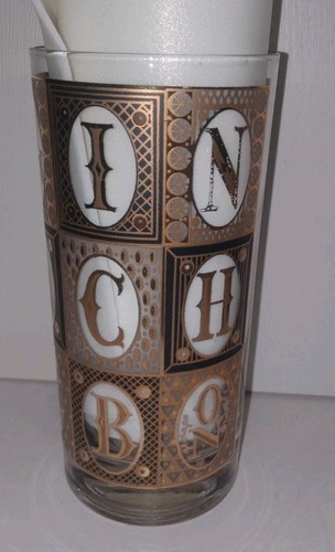 4 RARE Vintage GEORGE BRIARD Rye-Gin/Scotch/Bourbon, Black & Gold SIGNED Glasses - Picture 9 of 14