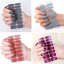 Envolturas de uñas tamaño completo pegatinas esmalte look arte ombre/manicura francesa uñas EE. UU.
