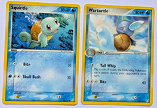 Squirtle & Wartortle EX Crystal Guardians 63/100 43/100 Pokémon Card Pair [S329]