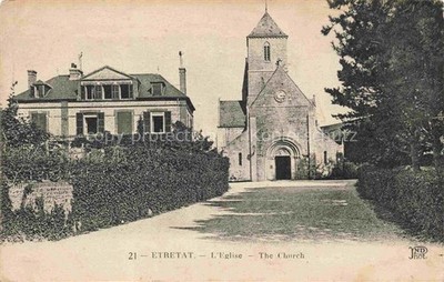 ETRETAT LE HAVRE 76 Seine-Maritime Eglise Kirche Glockenturm Uhr Romanisches-Por