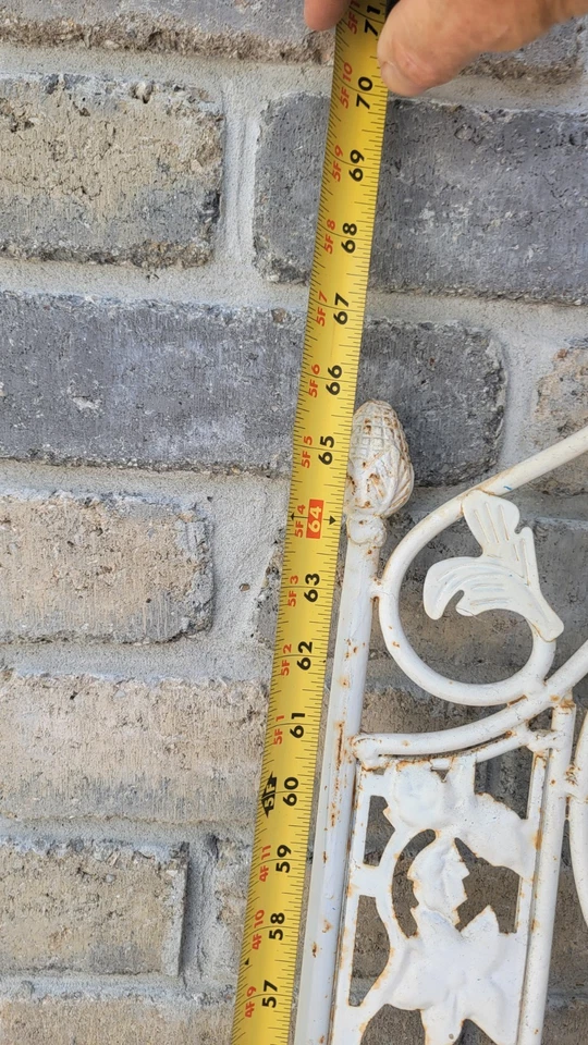 Pantalla de decoración de jardín divisor de habitación triple de metal de hierro forjado victoriano vintage Foto 4 de 4