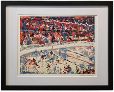 LEROY NEIMAN “Slap Shot” Vintage Plate Signed Hockey Sports Print