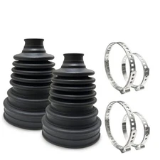 2PCS CV Axle Boot with 4 Stainless Steel Clamps, CV Joint Boot for Protect 