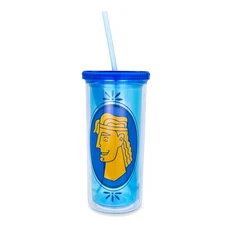 Disney Hercules Double-Walled Tumbler With Lid and Straw | Holds 20 Ounces