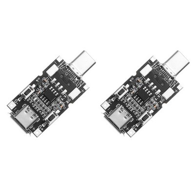 2 Stück Type-C QC 2.0/3.0 DC Spannungs-Trigger für 9V 12V 20V, 1.8x0.8'' Schwarz