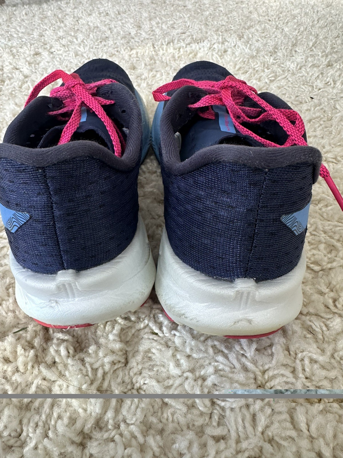 Brooks Womens Hyperion Tempo 9.5 Navy Pink Lightweight Running Walking Shoes thumbnail 2