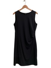 Brooks Brothers Women's Sleeveless Side Ruched Sheath Dress size XL  Navy Blue