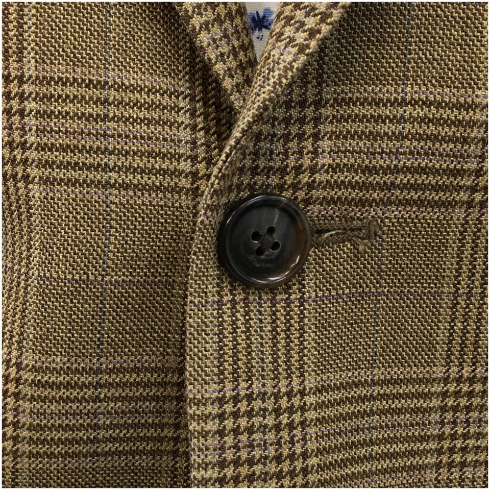 TALLIA Hombres Blazer Abrigo Deportivo Chaqueta Informal Talla 42R Lana Seda Dos Botones Traje Foto 3 de 4