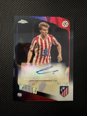 2025 Topps Chrome UEFA Pablo Barrios Black Lava Refractor Auto 1/10