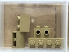 LEGO Parts - Dark Tan Brick 1 x 2 with Studs on 1 Side - No 11211 - QTY 5