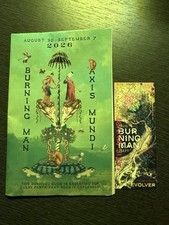 Burning Man 2026 Axis Mundi Survival Guide & Admit One Ticket Original F...