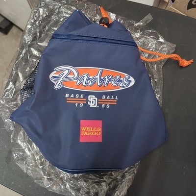 New SAN DIEGO PADRES BUCKET TOTE BAG BLUE ORANGE WELLS FARGO SGA NOS 