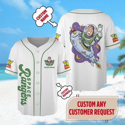 Personalized Buzz Lightyear Baseball Jersey Space Buzz Baseball Jersey Team Toy