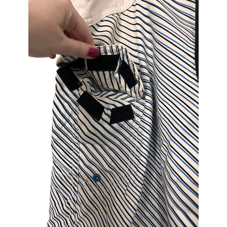 Volcom Mens White Blue Black Striped Swim Trunks Size 34 - Image 3 of 4