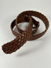 GAP Women  s Brown Woven Leather Belt Size M
