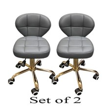 VTD Brand New 2025 Golden Base Bar Stool BLACK/WHITE/CAPP/GREY/DBROWN Set of 2