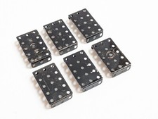 6 x Meccano 3 x 5 Hole Flanged Plates Part 51 Black