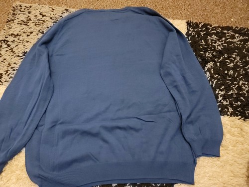 HERREN STUDIO STRUKTURIERTER RUNDHALSAUSSCHNITT STRICK BLAU GRÖSSE XXL - Bild 5 von 9