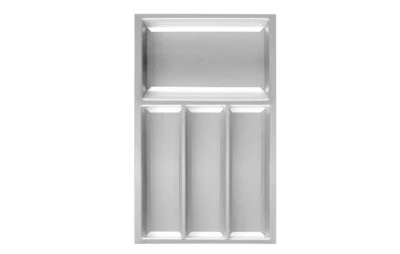 Besteckeinsatz 40er Schublade MOVE in Edelstahloptik / Maße (BxT): 292 x 473,... - Bild 1 von 2