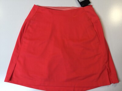 NWT Women's DriFit Nike Golf Tennis Skort Skirt Orange MSPR $70