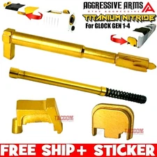 AGGRESSIVE ARMS TITANIUM GOLD STRIKER DEPRESSOR EXTRACTOR SLIDE PLATE for GLOCK