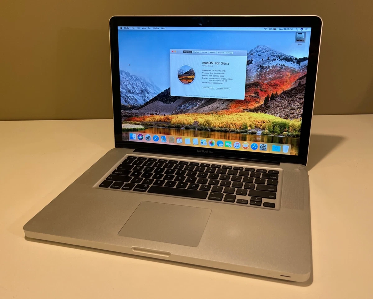 MacBook Pro macOS 10.13, High Sierra 2010 Apple Laptops for sale