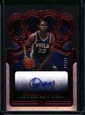 2021-22 Crown Royale Charles Bassey Rookie Crown Autographs Red Auto RC #02/49
