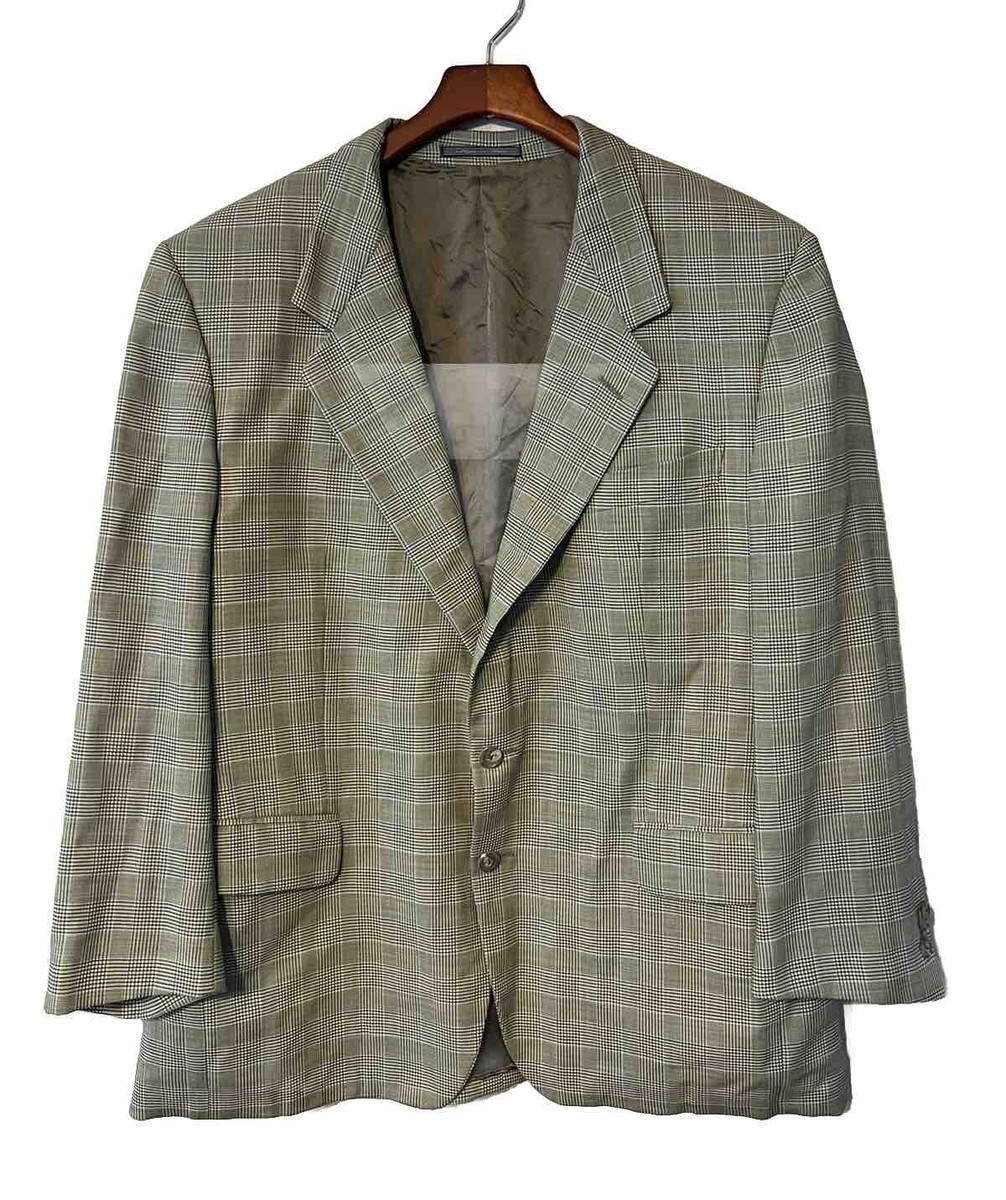 Ermenegildo Zegna 100% Fine Worsted Wool Super 100` s Green Ermenegildo Zegna 100% Fine Worsted Wool Super 100` s Green