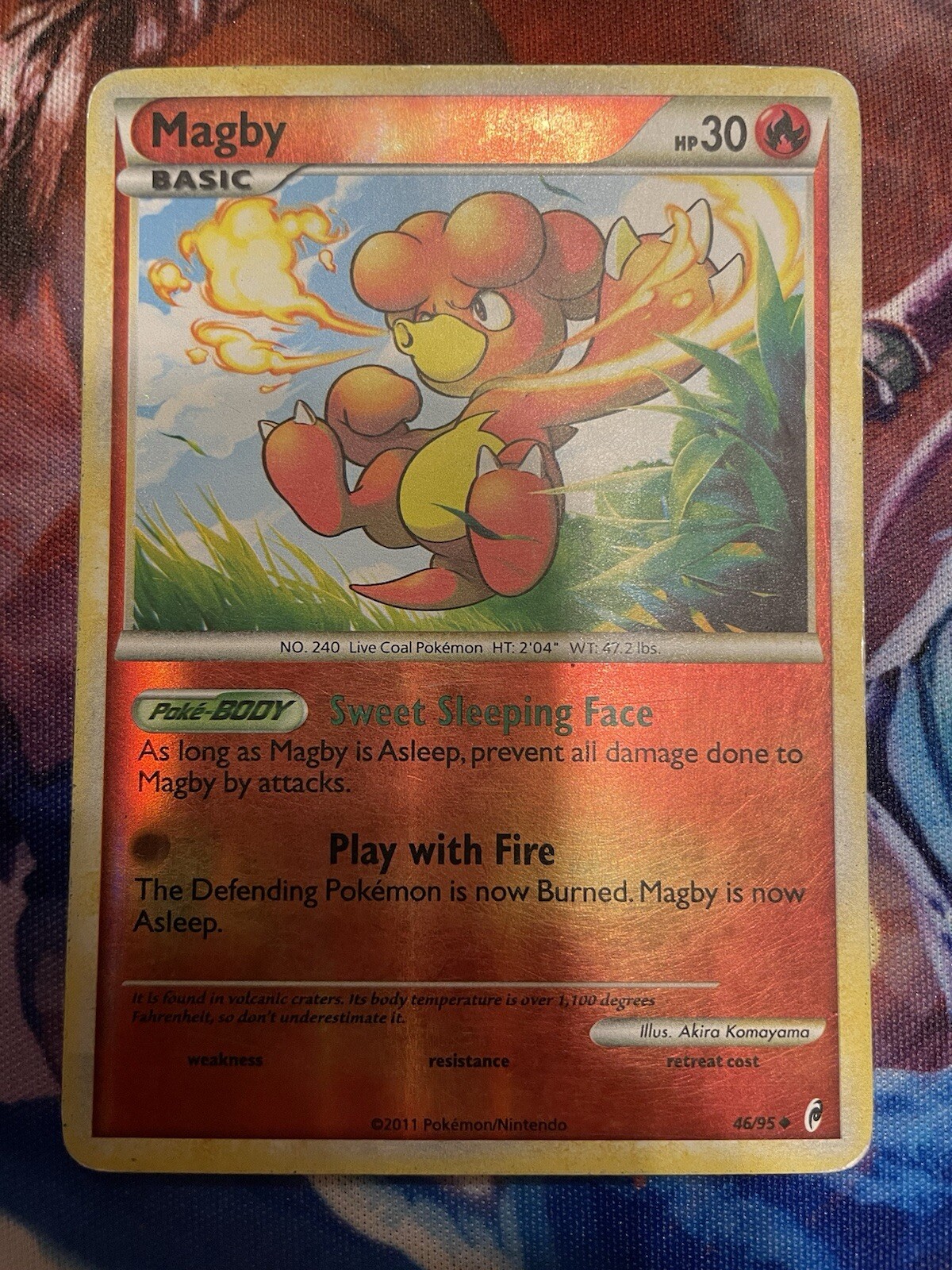 Pokemon Magby 46/95 Uncommon Reverse MP Holo Call Of Legends