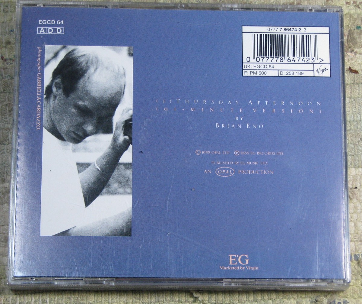 THURSDAY AFTERNOON (61.00) by Brian Eno CD 1985 Virgin Opal EG