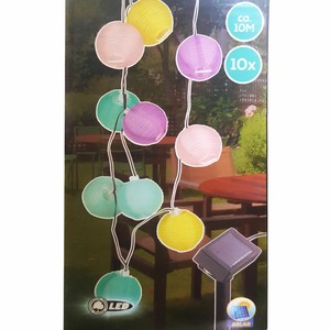 10er-Set XXL 10 m Solar LED Lichterkette Lampionkette Lampions Lampion NEU