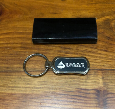 Ocean Players Club Metal Key Chain Ring Holder Cruise Ship Casino New In Box