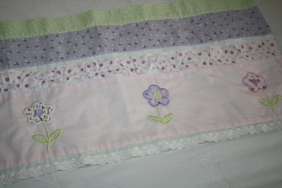 1 детский балдахин с цветами для девочек детская комната розовый фиолетовый с оборками зеленый одинарный - Изображение 2 из 4